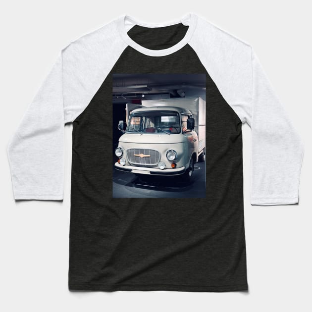 Classic Vintage Metro Van Baseball T-Shirt by CrystalJ 